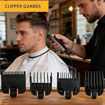 4Pcs Hair Clipper Guards,Black 1.5mm 3mm 4.5mm 6mm Clipper Guard Set