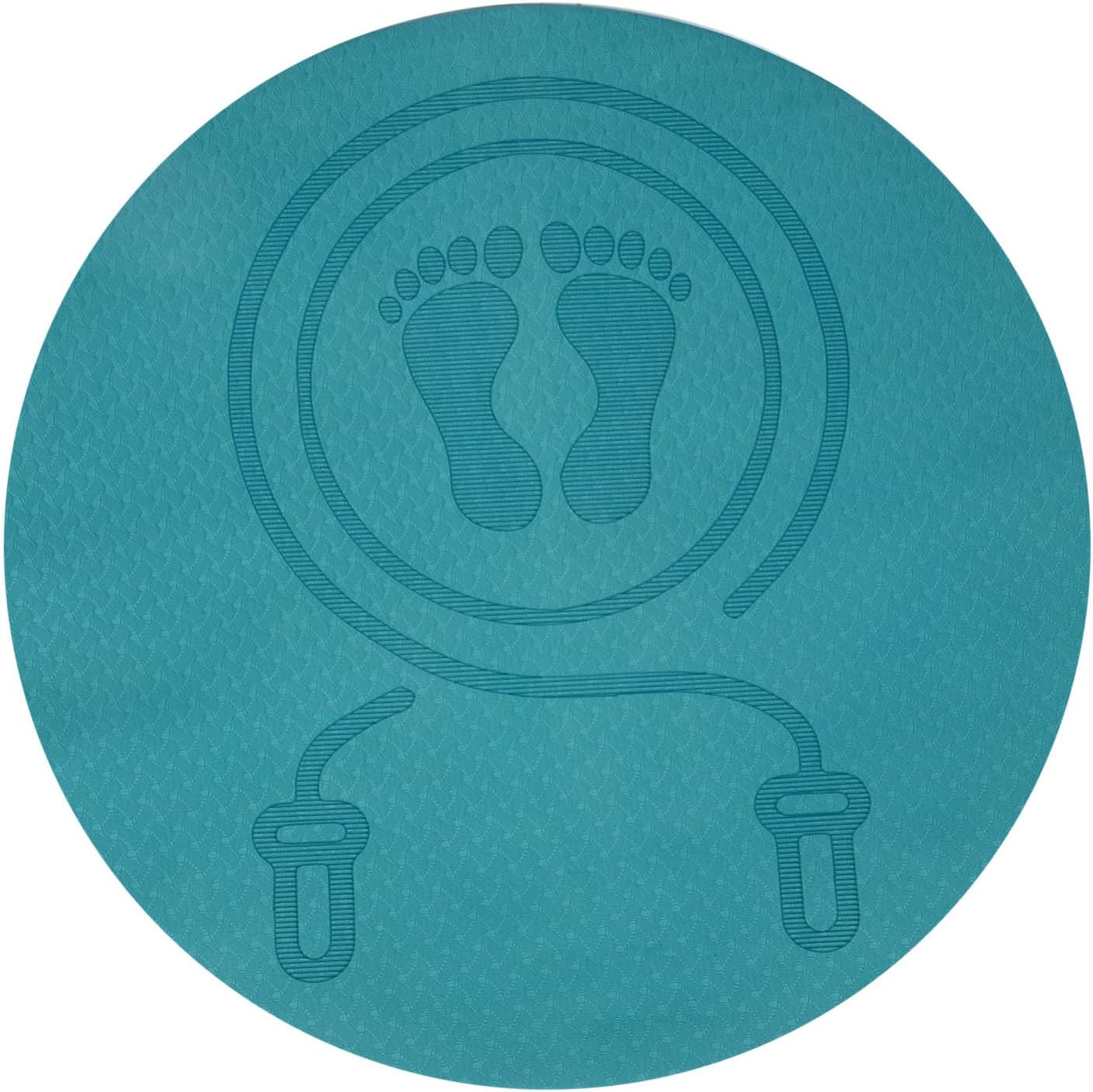 Anti-Slip TPE Jump Rope Mat for Home Gym Shock-Absorbing Workout and Yoga Cushion Thick Round Exercise Mat for Indoor Fitness