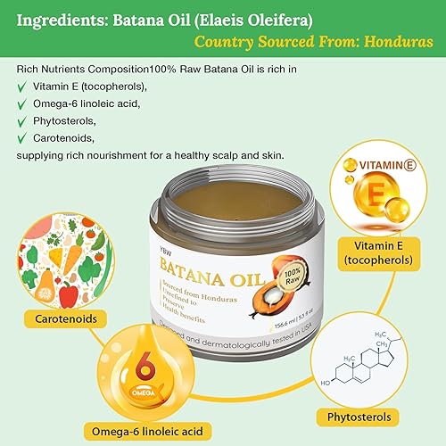 Miniatura 3 de Aceite de batana crudo para el crecimiento del cabello, 100% natural, puro, sin refinar y orgánico Dr. Sebi Batana Oil crudo de Honduras previene la
