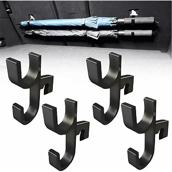 Pack of 4 Car Umbrella Holders Umbrella Holder Car Trunk Car Umbrella Hooks Car Organiser Hangers and Multifunctional Storage Accessories for Trucks SUVs & Cars