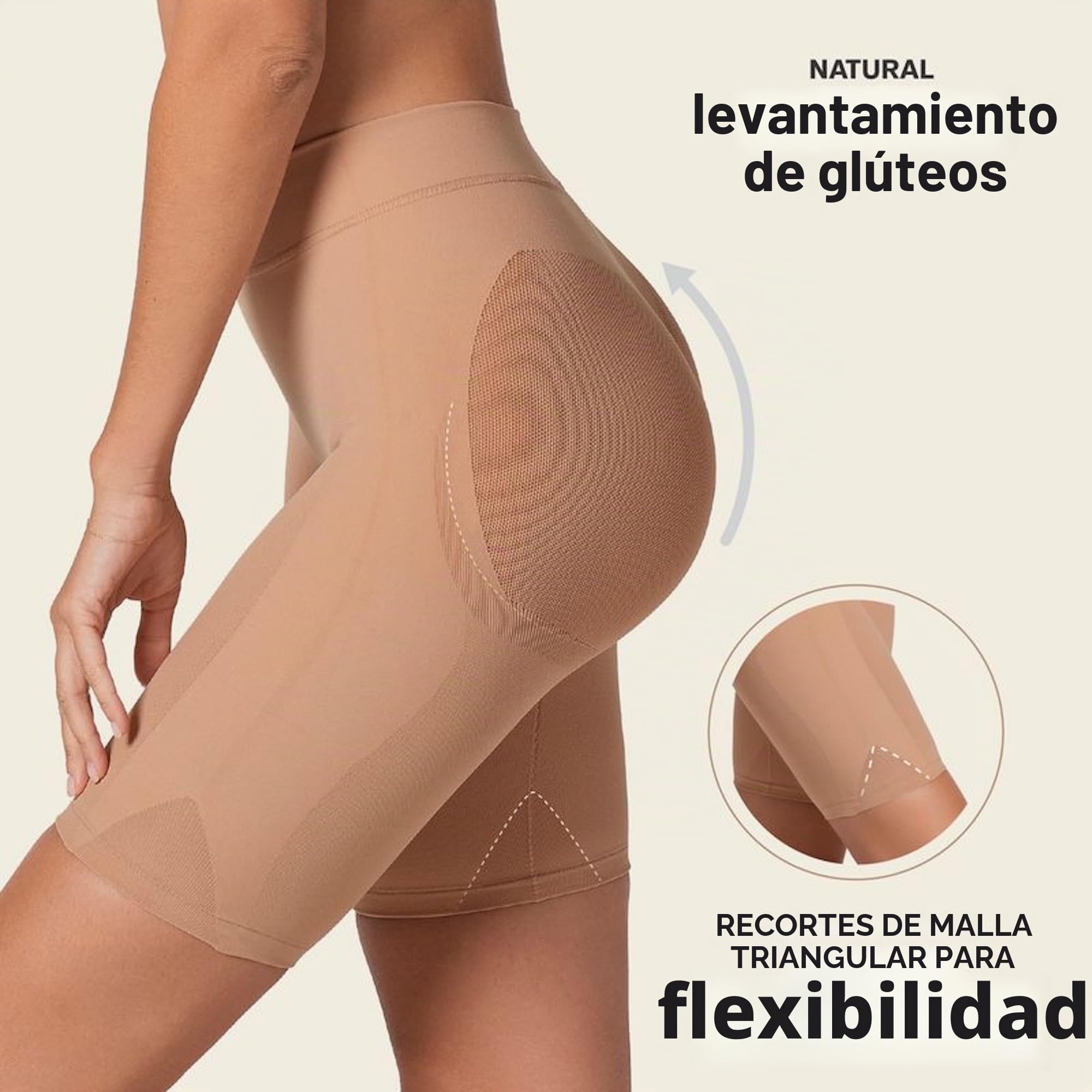 Leonisa Well-Rounded Invisible Butt Lifter Shaper Short Bodi modeladora Mujer (Pack de 1)