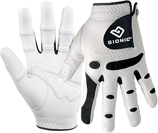 BIONIC Mens StableGrip Leather Golf Gloves Orthopedic - LH