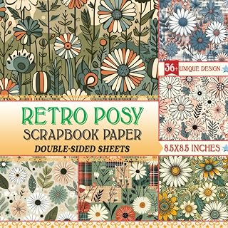 Retro Posy Scrapbook Paper: 36 Double-Sided Decorative Craft Papers For Gift Wrapping, Ephemera, Scrapbooking, And Card Making