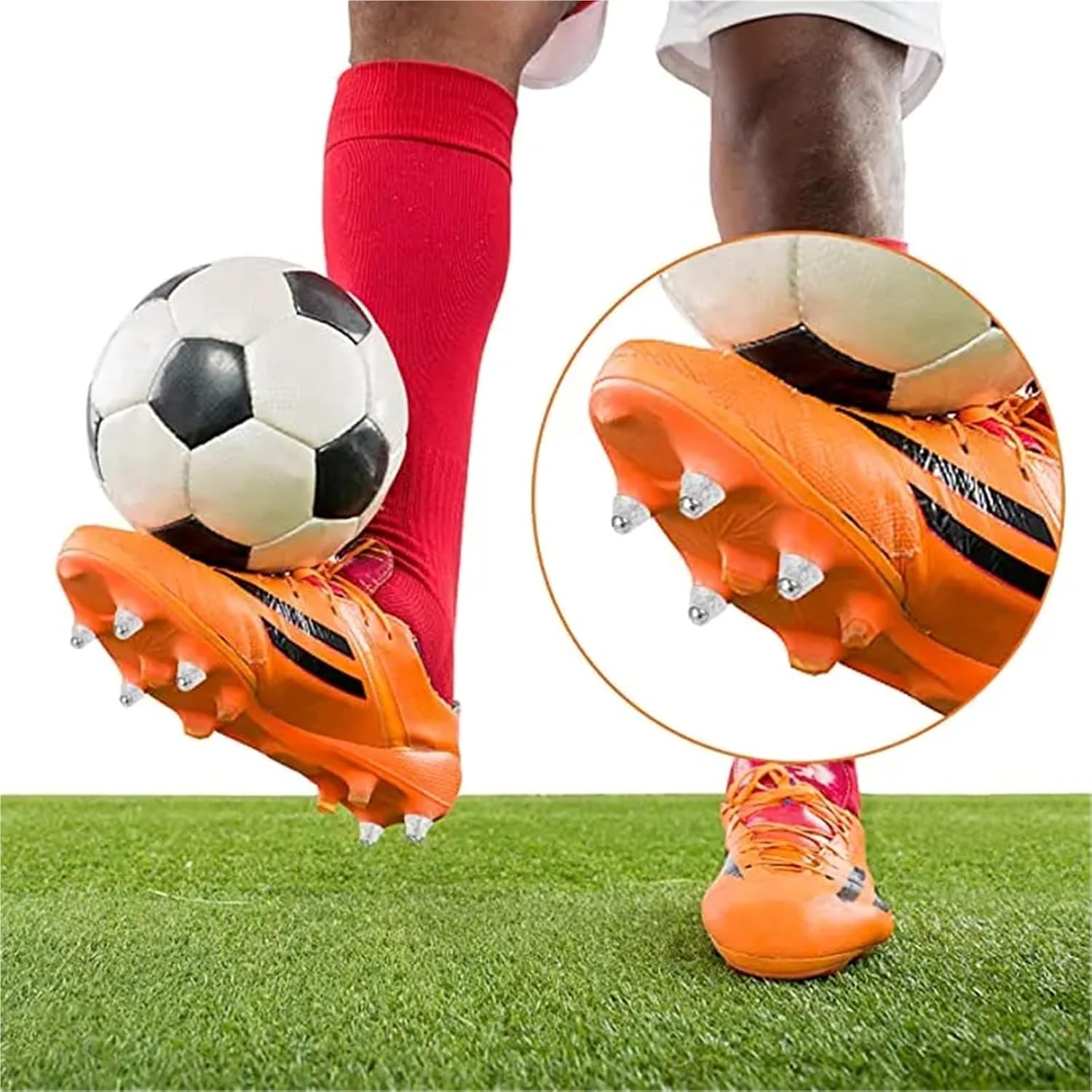 36 PCS Football Boot Studs Replacement Kit Metal Nylon Screw in Cleats