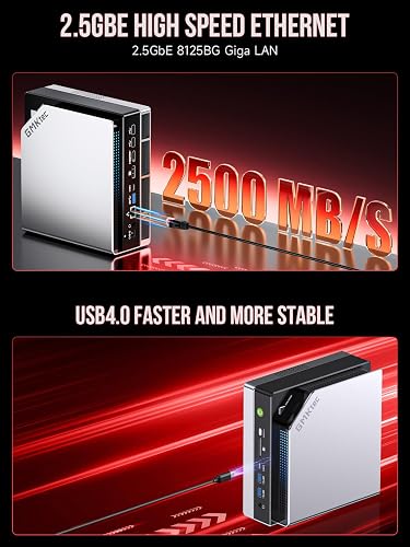 GMKtec Evo-X2 AI Mini PC AMD Ryzen AI Max+ 395 (jusqu'à 5,1 GHz) Mini Computer, 128 Go LPDDR5X 8000 MHz (8 Go x 8), SSD PCIe 4.0 2 to, écran Quad Screen 8K, WiFi 7&USB4,Lecteur Carte SD 4.0 - 6