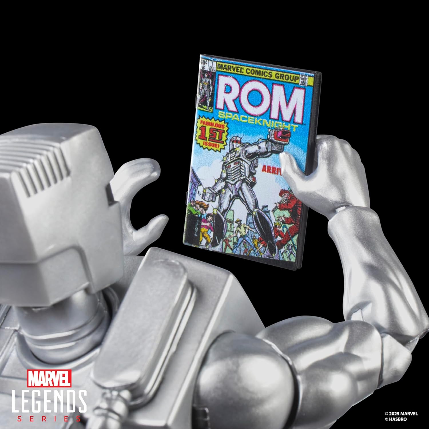Marvel Legends Series ROM: Spaceknight, Comics-Inspired Collectible 6-Inch Scale Action Figure with Character-Sized Comic Accessory