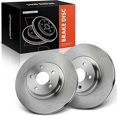 A-Premium Rotores de freno de disco ventilados delanteros de 10.89 pulgadas (10.886 in) compatibles con modelos seleccionados de Subaru, Saab -