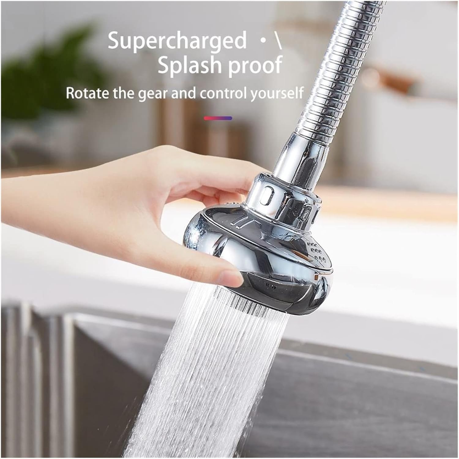 Withstand high Pressure and Temperature Extremes Kitchen Faucet Bubbler Water Saving Nozzle Shower Booster Filter 360 ° Rotating Stainless Steel Faucet Connector Accessories (Color : T1)