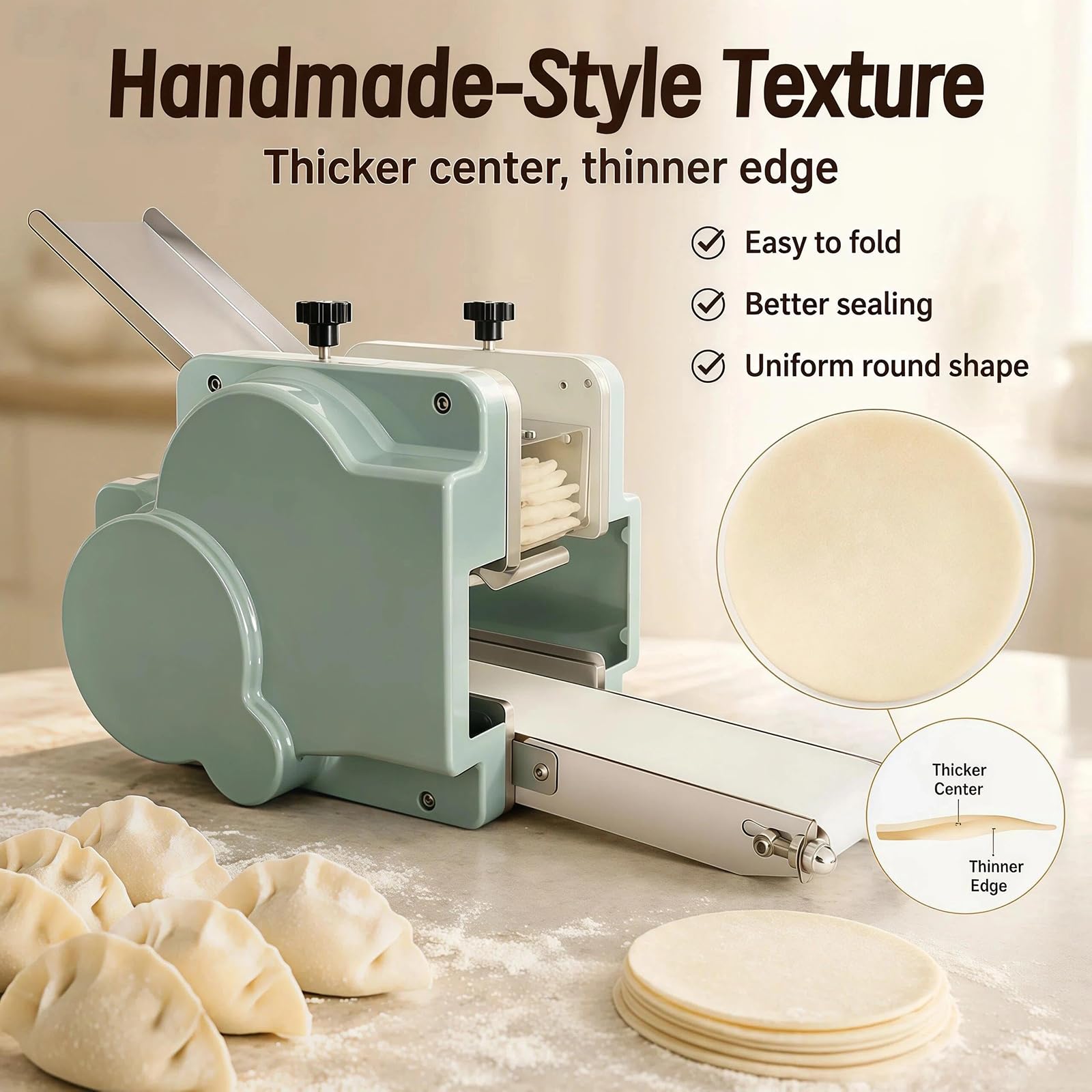 Macchina Elettrica per Sfoglie di Ravioli, Involtini Wonton, 60 PZ/Min