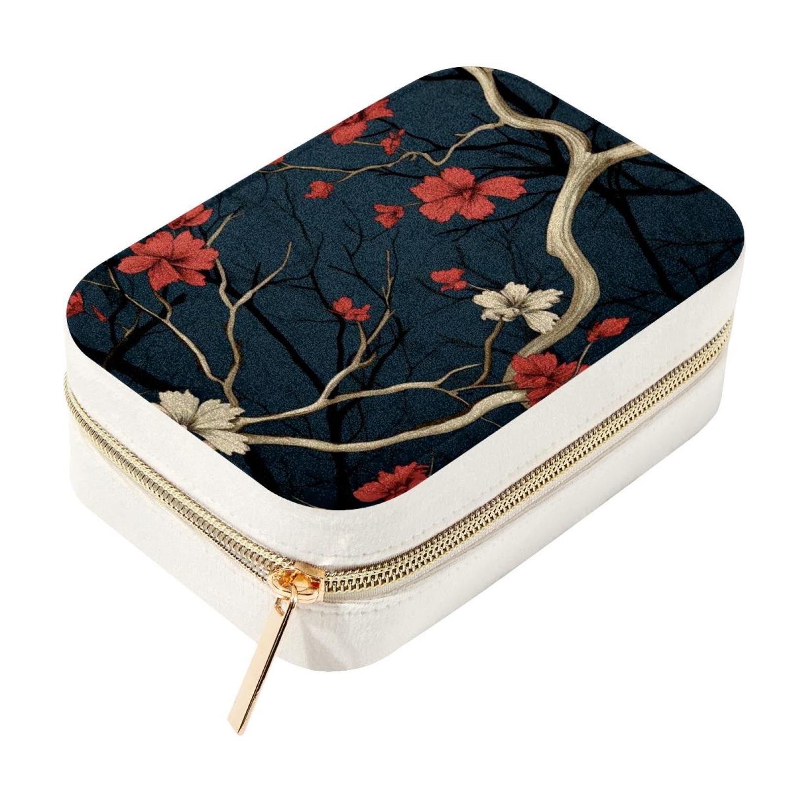 Boîte à bijoux en velours portable pour organiser vos voyages