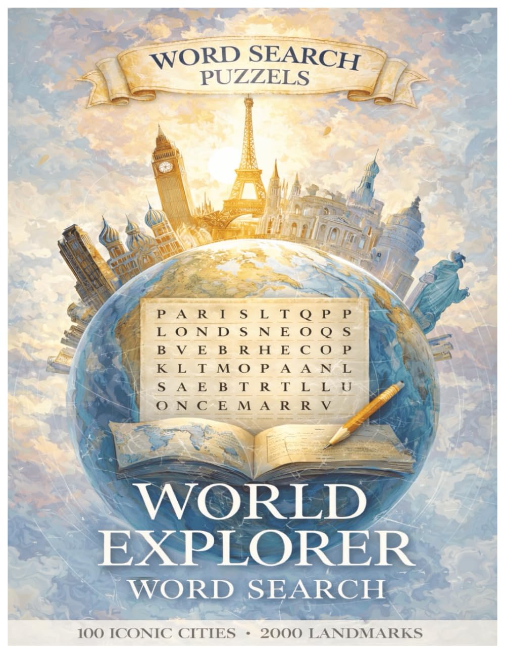Word Search Around the World: 100 Cities, 2,000 Must-See Places, & Fun Facts: Large Print Travel Puzzle Book for Adults & Seniors · Discover Cities, Landmarks & Surprising Trivia from Every Continent