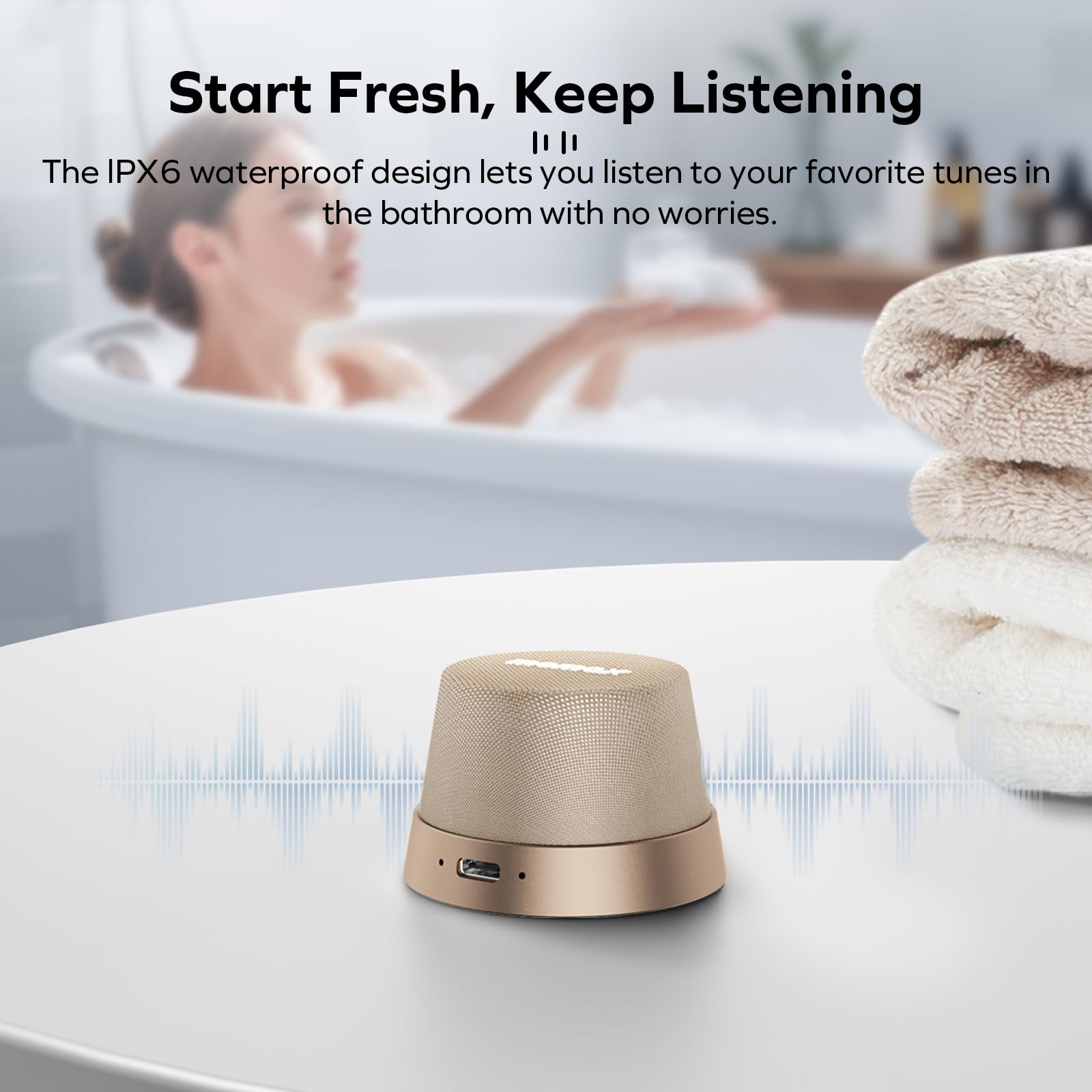MOMAX Cassa Bluetooth Portatile Magnetico, Altoparlante Bluetooth IPX6 Impermeabile, 12 Ore di Riproduzione, Stereo TWS, Cassa Musica USB-C per Esterni, Ideale per Viaggi e Come Idea Regalo
