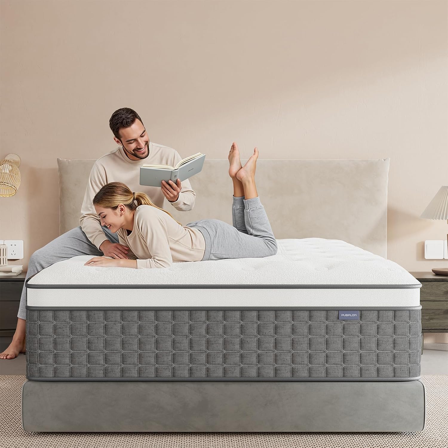 PUBPLON 12 Inch King Hybrid Mattress