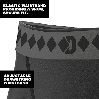 Diamond MMA Compression Performance Short with Built-in Jock Strap Black