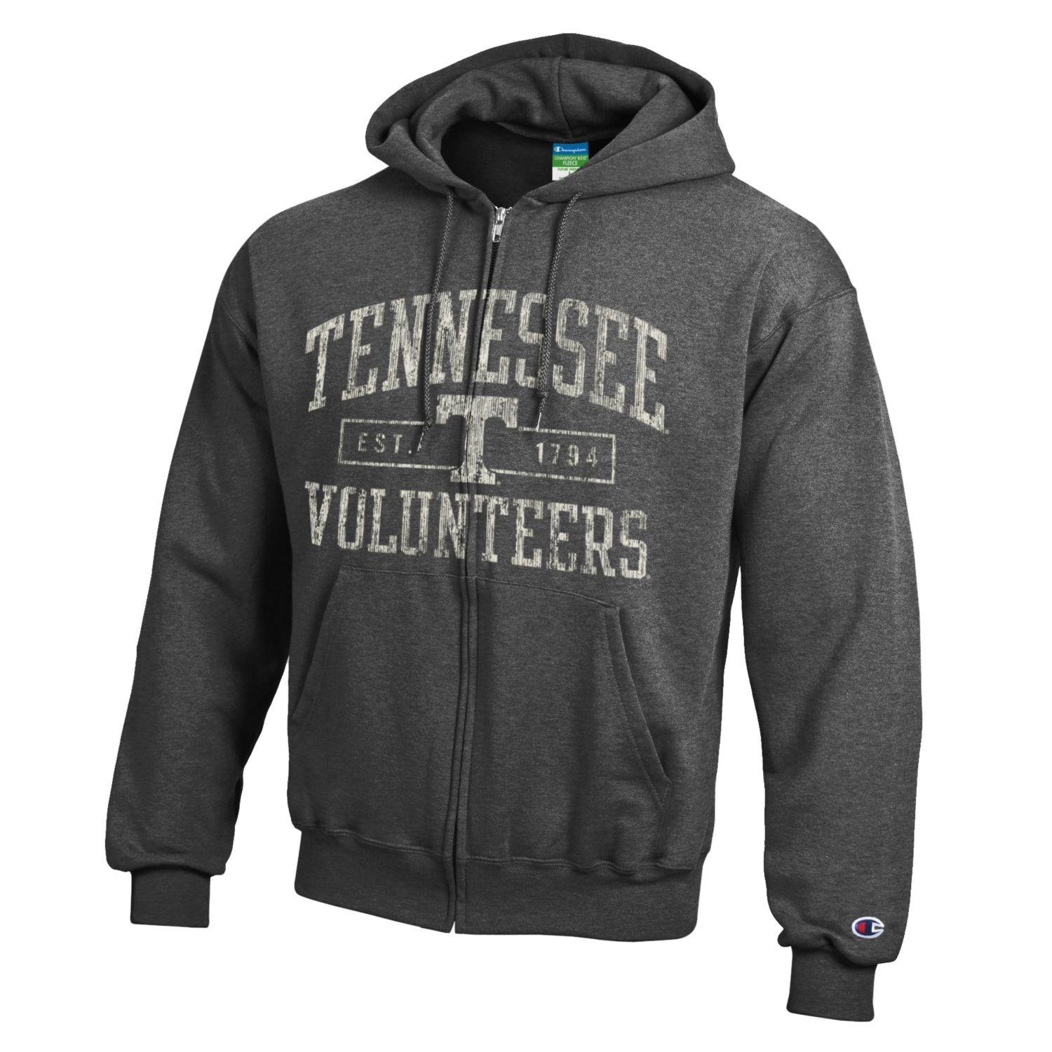 Champion Men's NCAA Coverage Full Zip Hoodie, Heather Gray, Medium