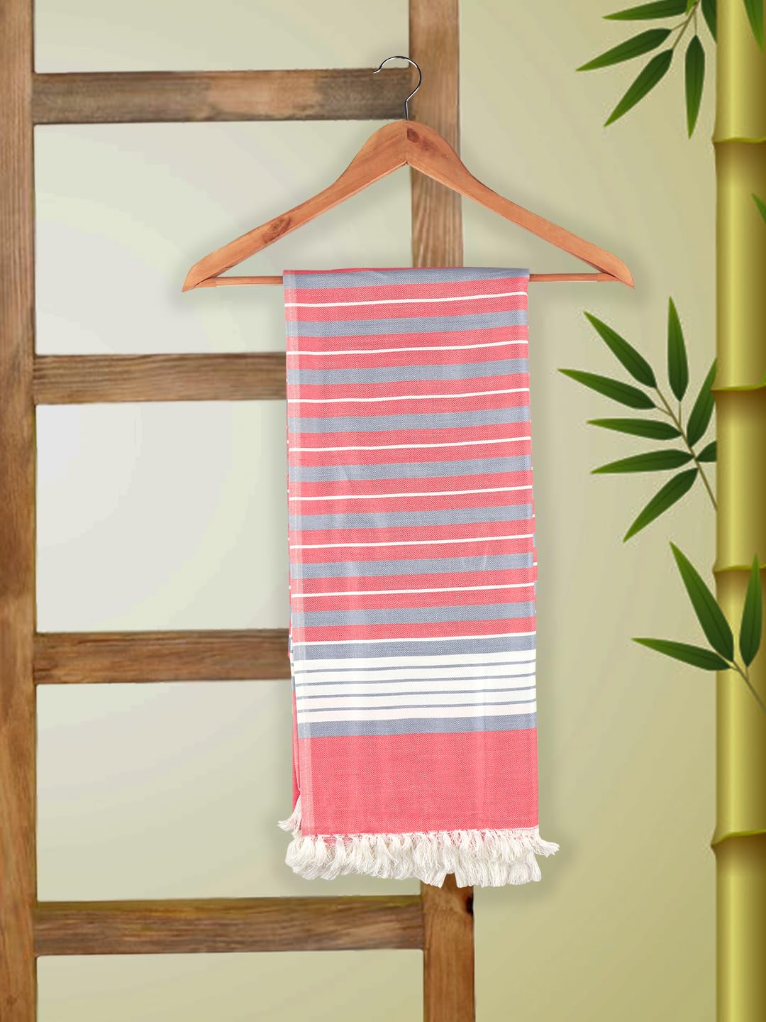 RAMRAJ COTTON Paquete de 2 toallas de baño de bambú, ultrasuaves, de rápida absorción, aptas para viajes, tamaño de la toalla: 83 x 160 cm