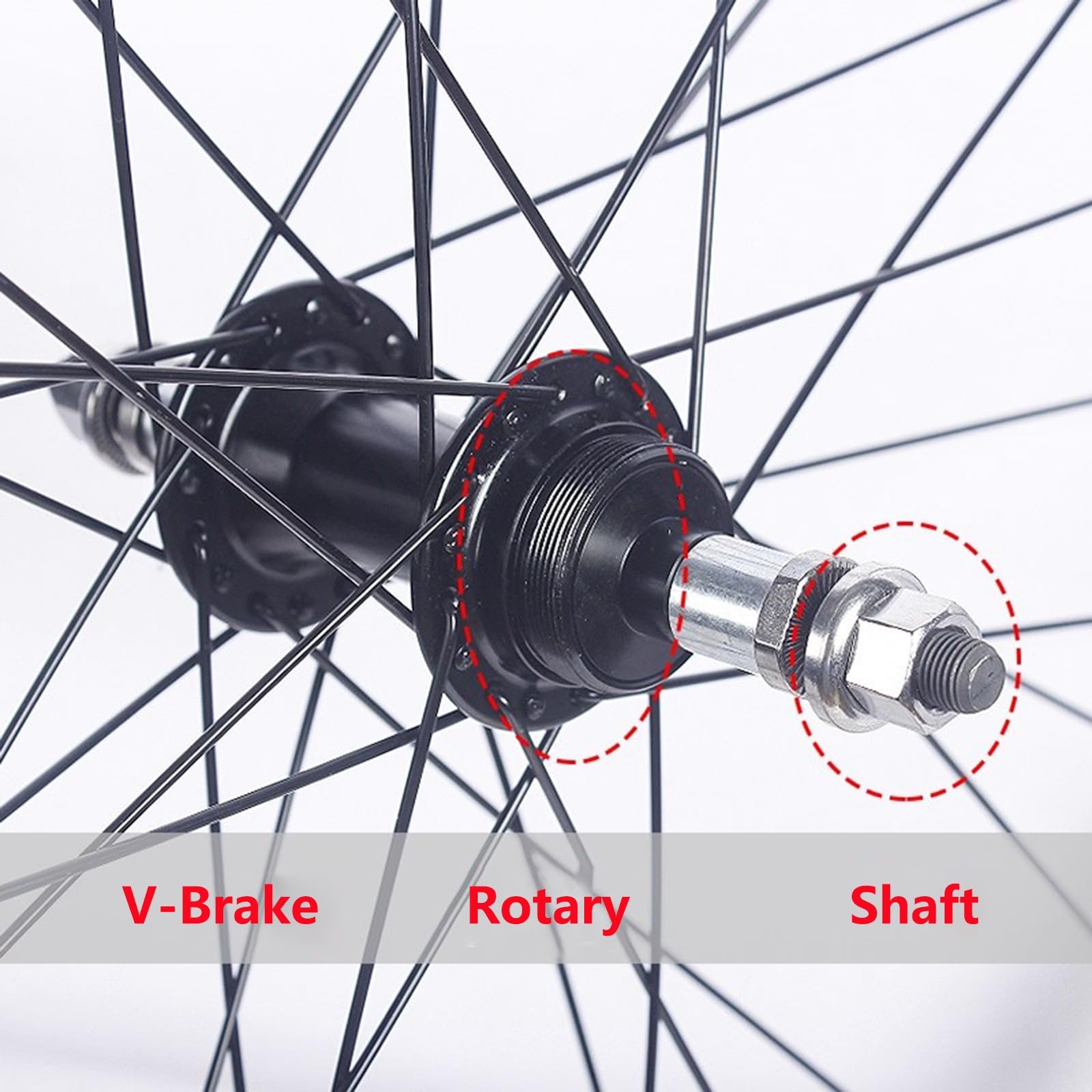 24-calowe koła do roweru górskiego 32H przednie tylne piasty koło stop aluminium hamulec V szybkie zwalnianie 100/135 mm do roweru składanego