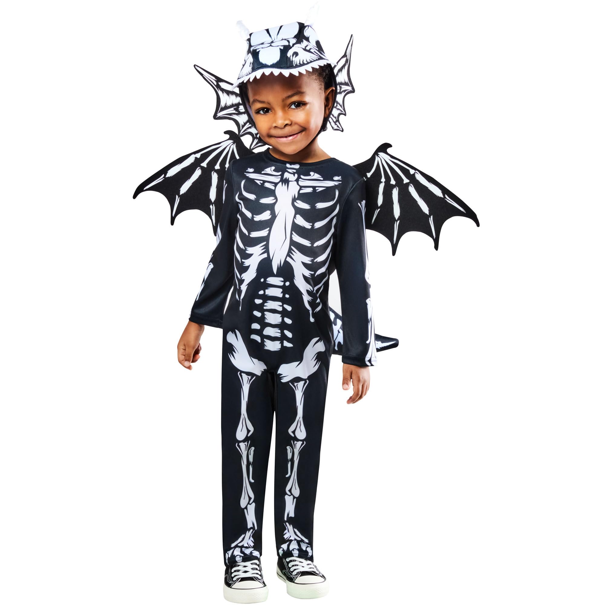 Rubies Official Dragon Skeleton Child Costume, Fancy Dress, Size 2-3 Years Halloween