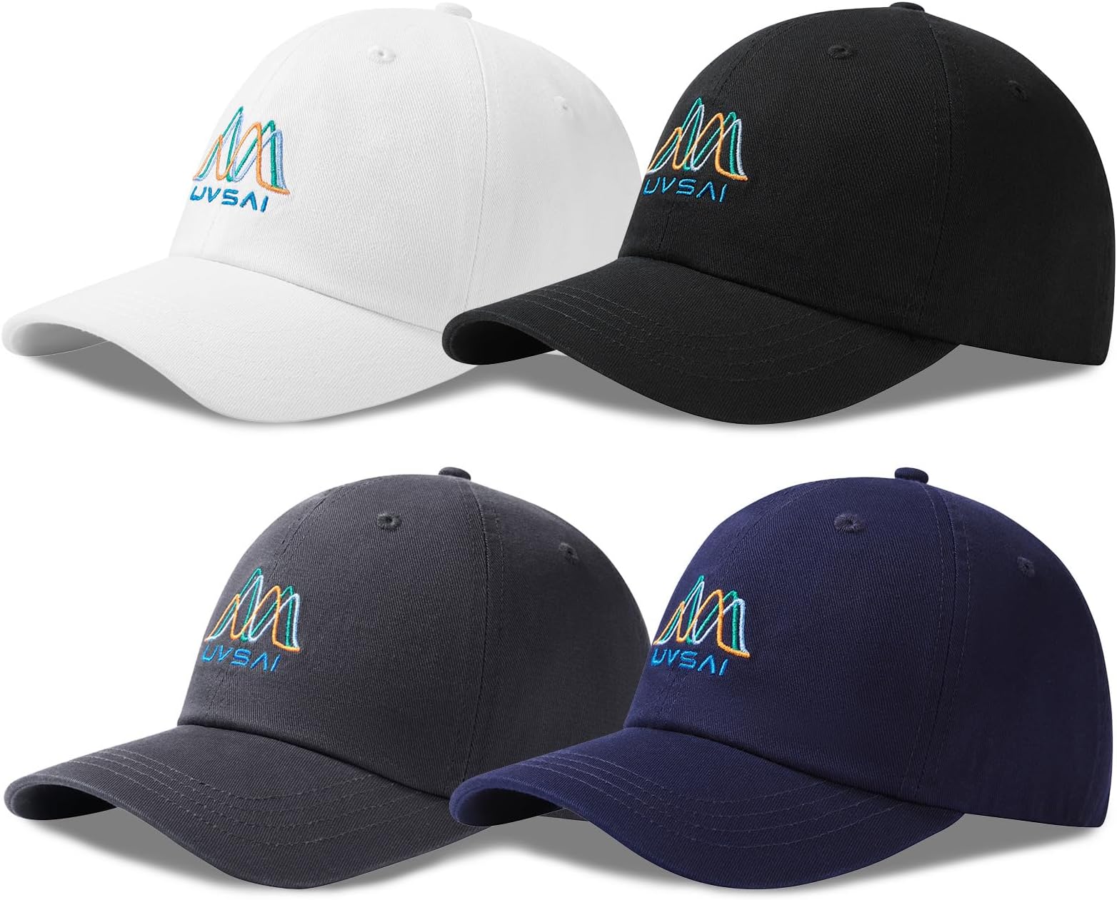 Suede Curved Brim Trucker Cap Adjustable Snapback Hat Mesh Back Breathable for Men Women 2 Pack SH03