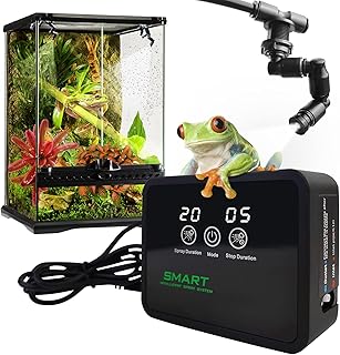 Reptile Fogger Automatic Reptile Mister Fogger for Terrarium, Timed Reptile Humidifiers for Chameleon/Lizard/Snake/Turtle/Frog