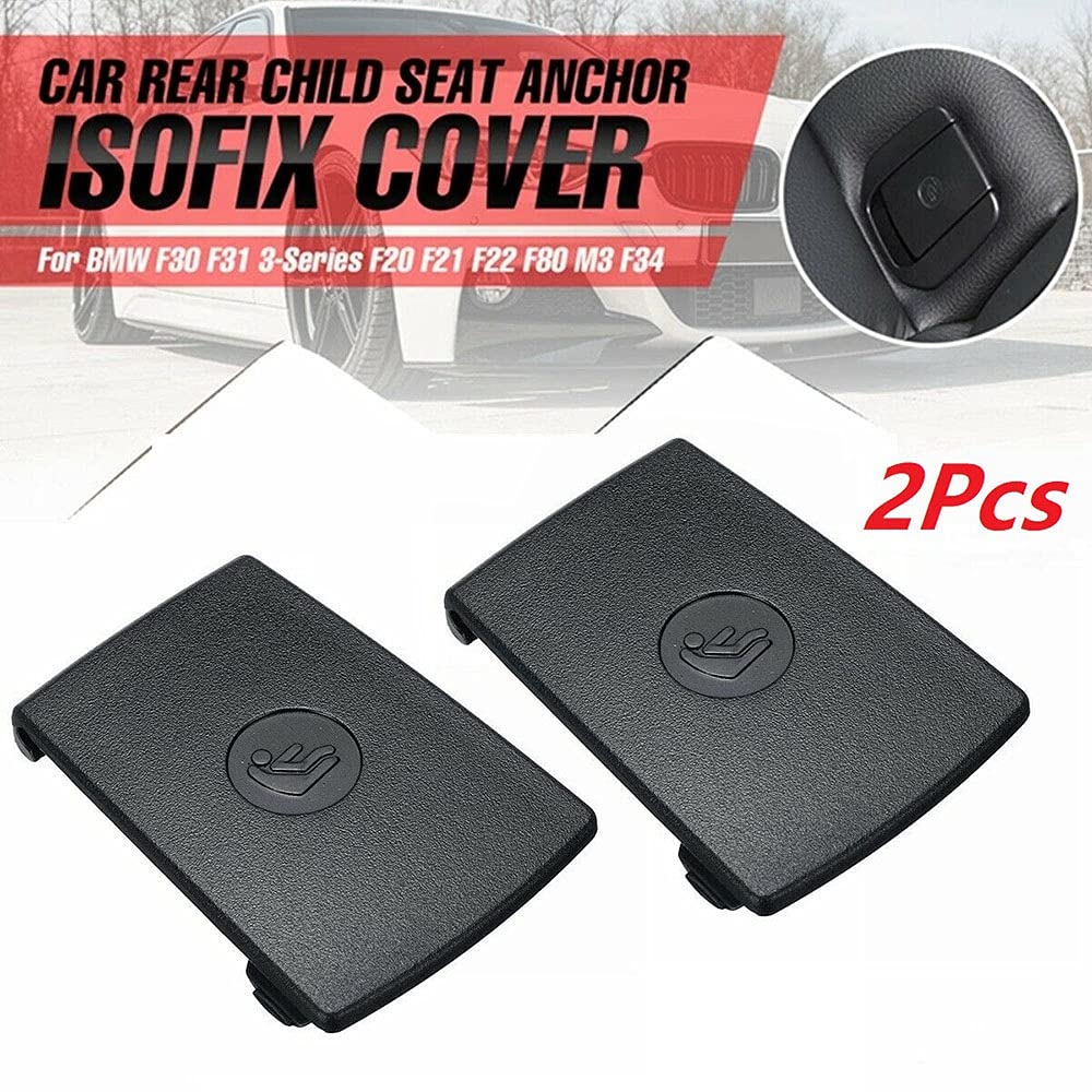 2X para F20 F30 F31 E84 E87 3-Series de anclaje trasero para niño ISOFIX Cover 52207319686