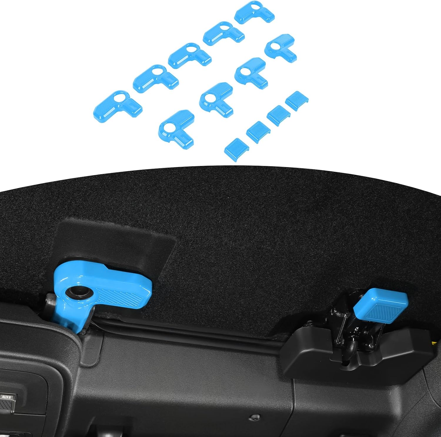 for Bronco Hardtop Roof Removal Switch Handle Trim Cover Fit for Ford Bronco 2021-Present 4DR Light Blue Interior Accessories