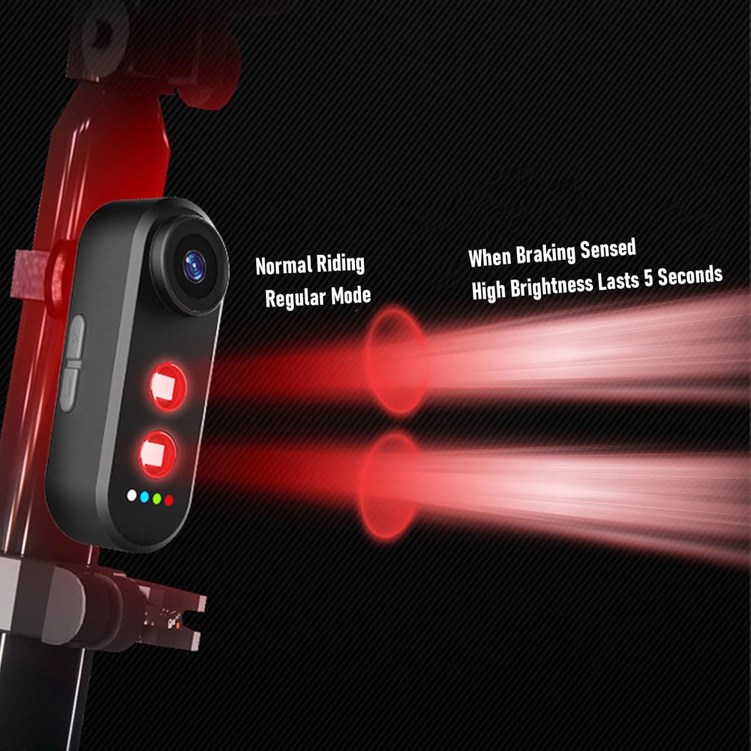 Asixxsix Bike Camera with Tail Light, 1080P Rear View Camera 4K HD 140 Wide Angle IPX6 Loop Recording, APP Control with 5000mAh Battery for Mountain Road Bike E Bikes