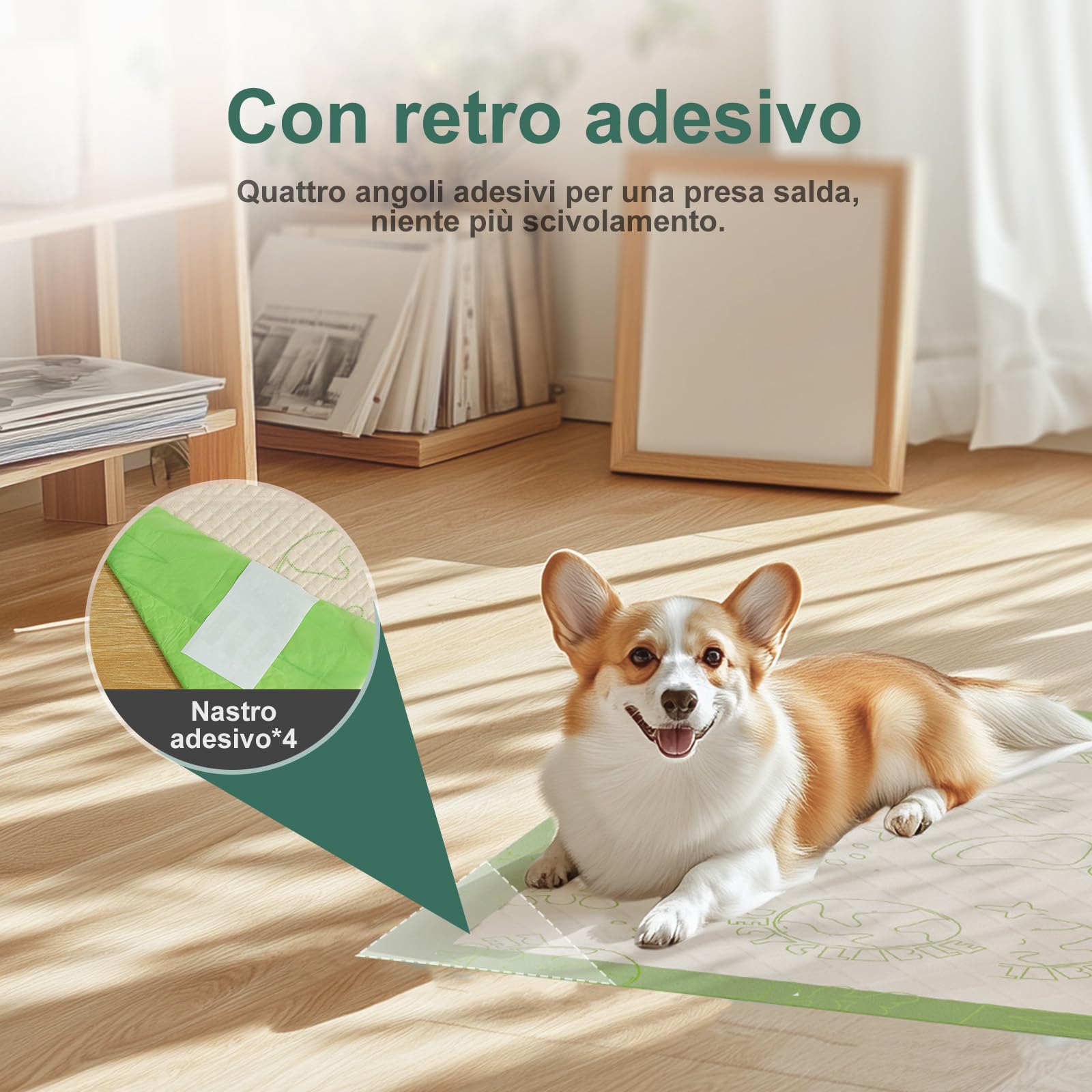 Gardner Pet Tappetini Igienici Assorbenti Monouso per Cani, 60x90cm – Super Assorbenti, Anti-Perdita e Adesivi Antiscivolo, Ideali per Addestramento Cuccioli (50 Pezzi)