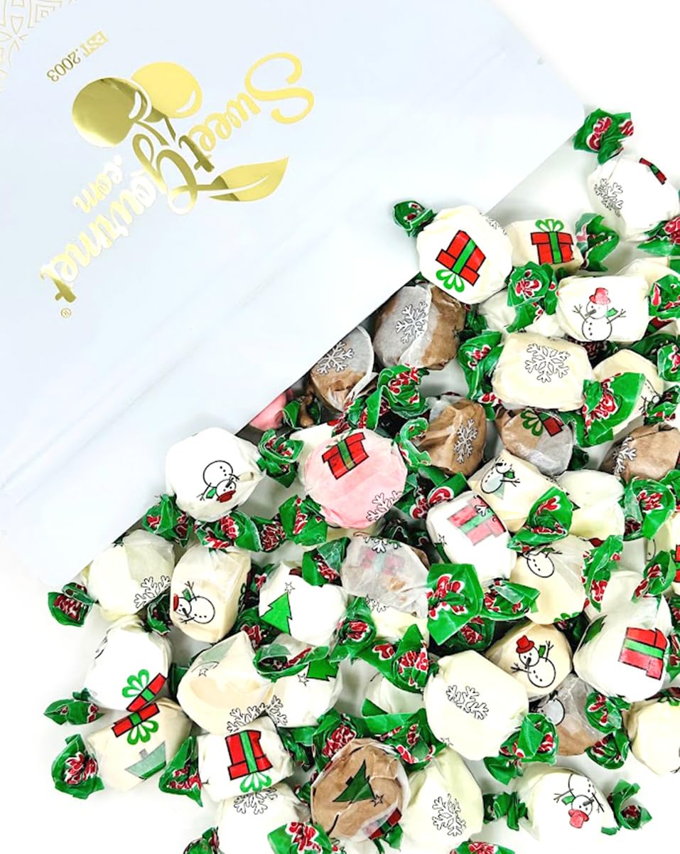 SweetGourmet Christmas Salt Water Taffy Mix | Holiday Candy | 3 Pounds