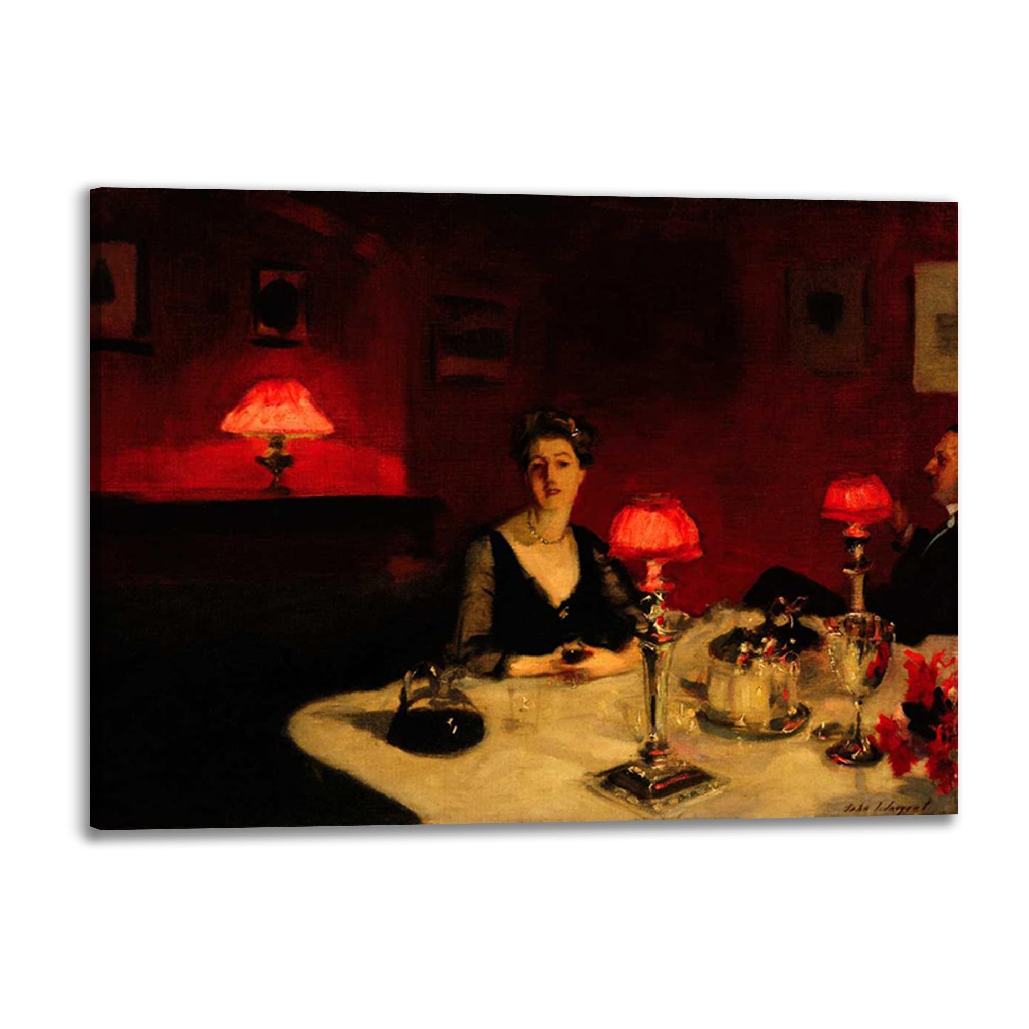 Toile Sargent A Dinner Table at Night : sublimez votre salle à manger 80x60