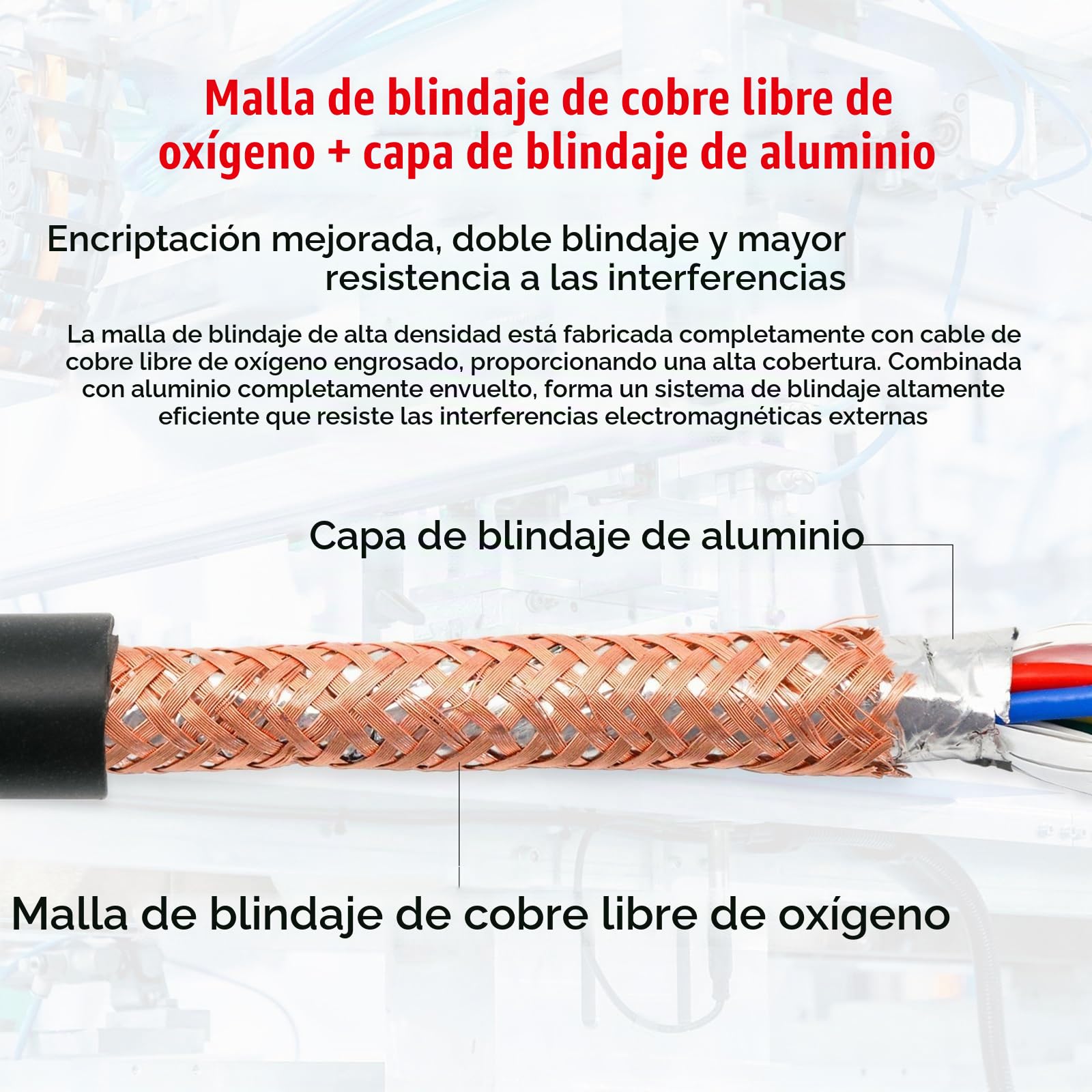 Cable Apantallado De Par Trenzado De 4 Conductores 0,3 Mm² A 1,0 Mm² De Cobre Libre De Oxígeno Para Señal RS485, Audio Y Automatización(0.5mm2,30FT)