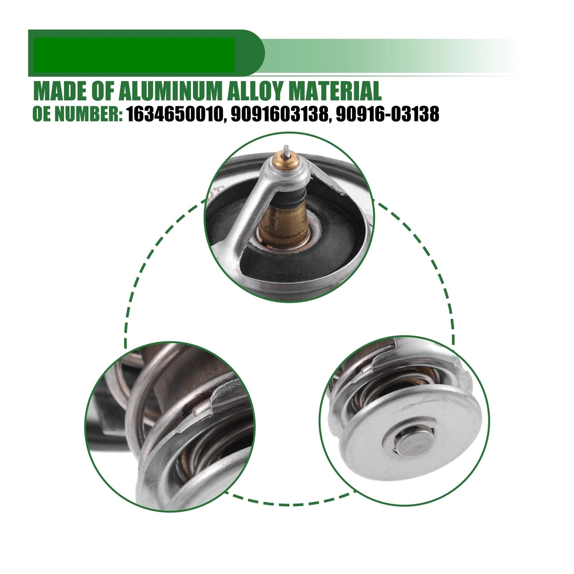 Termostat płynu chłodzącego do Lexus do Sc430 2007 2008 2009 2010 1634650010/9091603138 akcesoria montażowe termostatu płynu chłodzącego silnika samochodowego