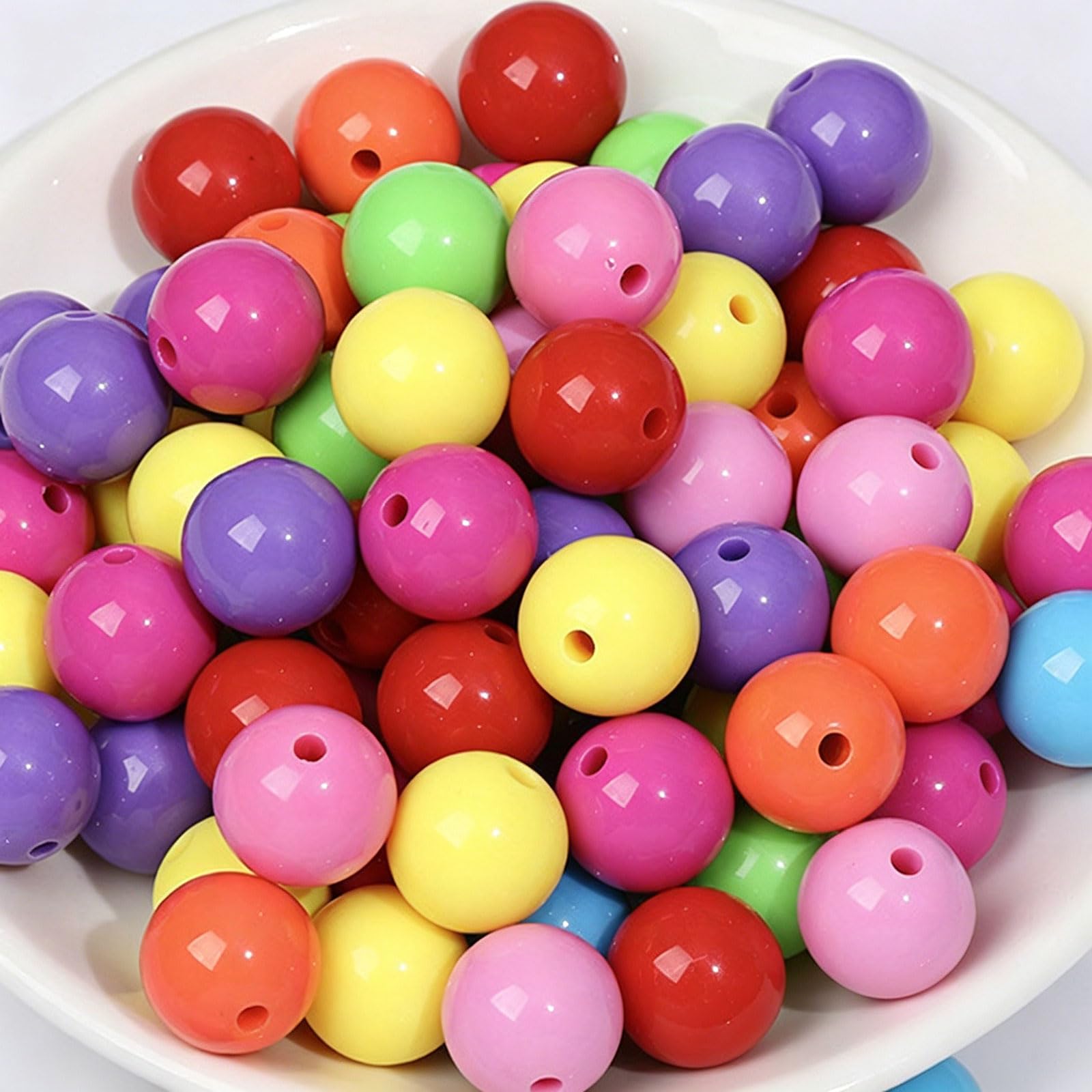 Perline macaron acriliche colorate per la creazione gioielli Pratiche perline distanziatrici sciolte Accessori artigianali fatti a mano Macaron acrilico