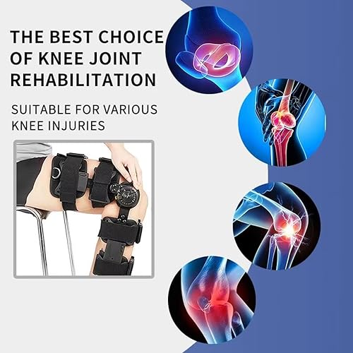 Miniatura 2 de Inmovilizador de rodilla ajustable con bisagras para soporte de piernas y recuperación de fracturas de articulación de rodilla, estabilizador