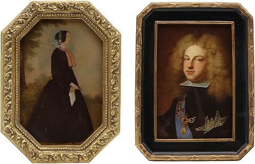 Marco de fotos dorado antiguo de 4 x 6 pulgadas y marco de fotos vintage negro y dorado de 4 x 6, paquete