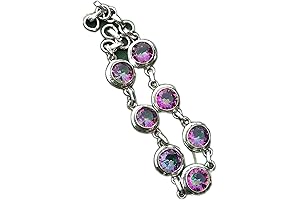 Exquisite Mystic Topaz Tennis Bracelet: Radiance in Delicate Embrace