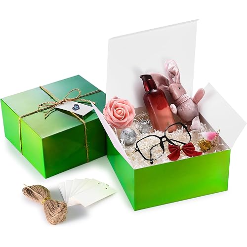 Gift Boxes,Large Gift Boxes,8X8X4 Inch,10 pack,Paper Gift Box with Lids for Gift Packaging, Bridesmaid Proposal Box, Birthday Party Favor Box,Gift Boxes Bulk for Love,Business,Family