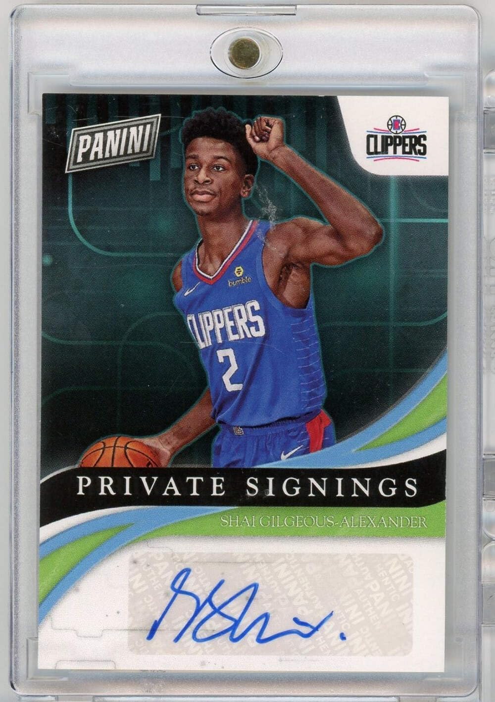 2018 Panini Private Signings Shai Gilgeous-Alexander #SG Auto Rookie RC Basketball Card