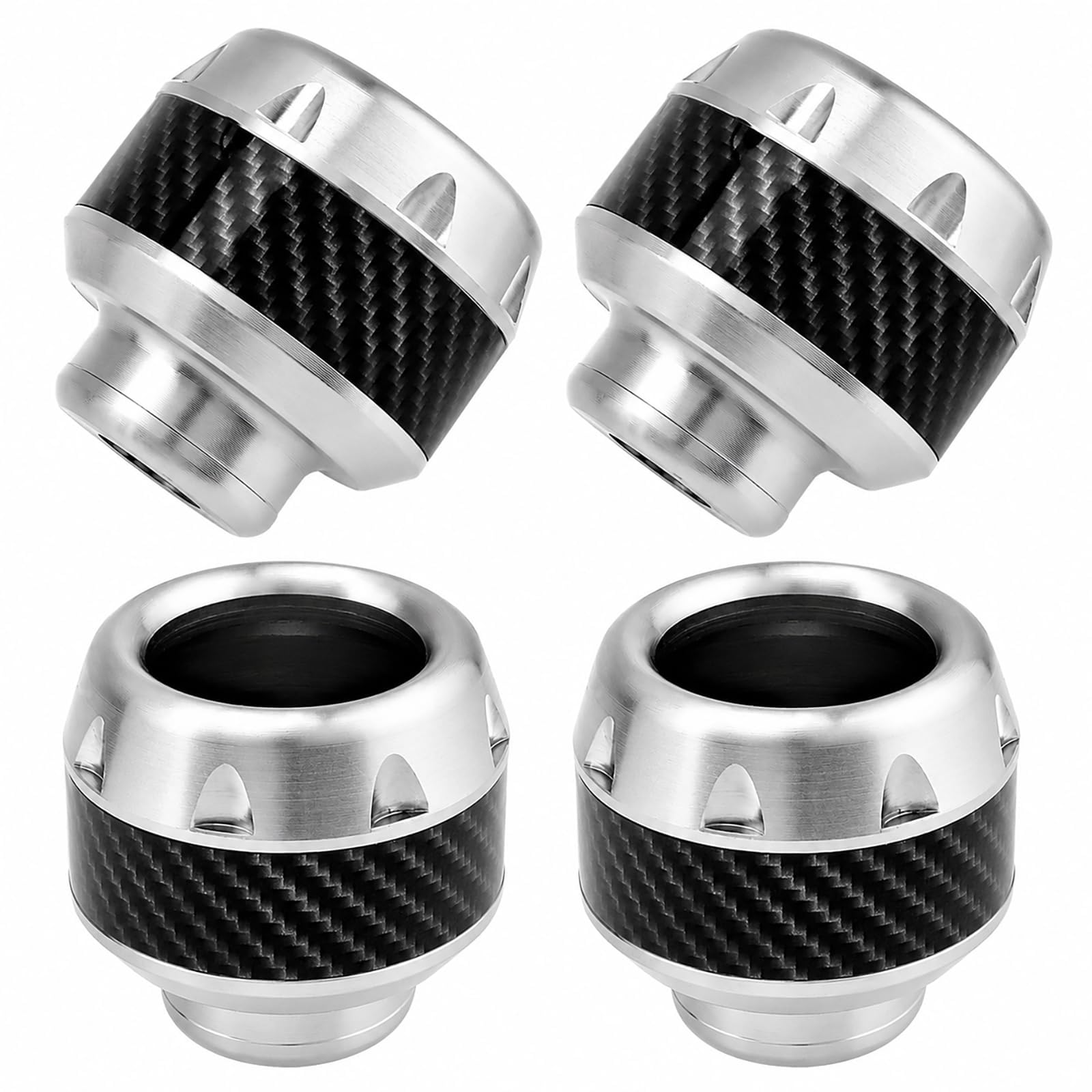 4Pcs Motorcycle Fork Frame Sliders, Aluminum Crash Protectors Decor