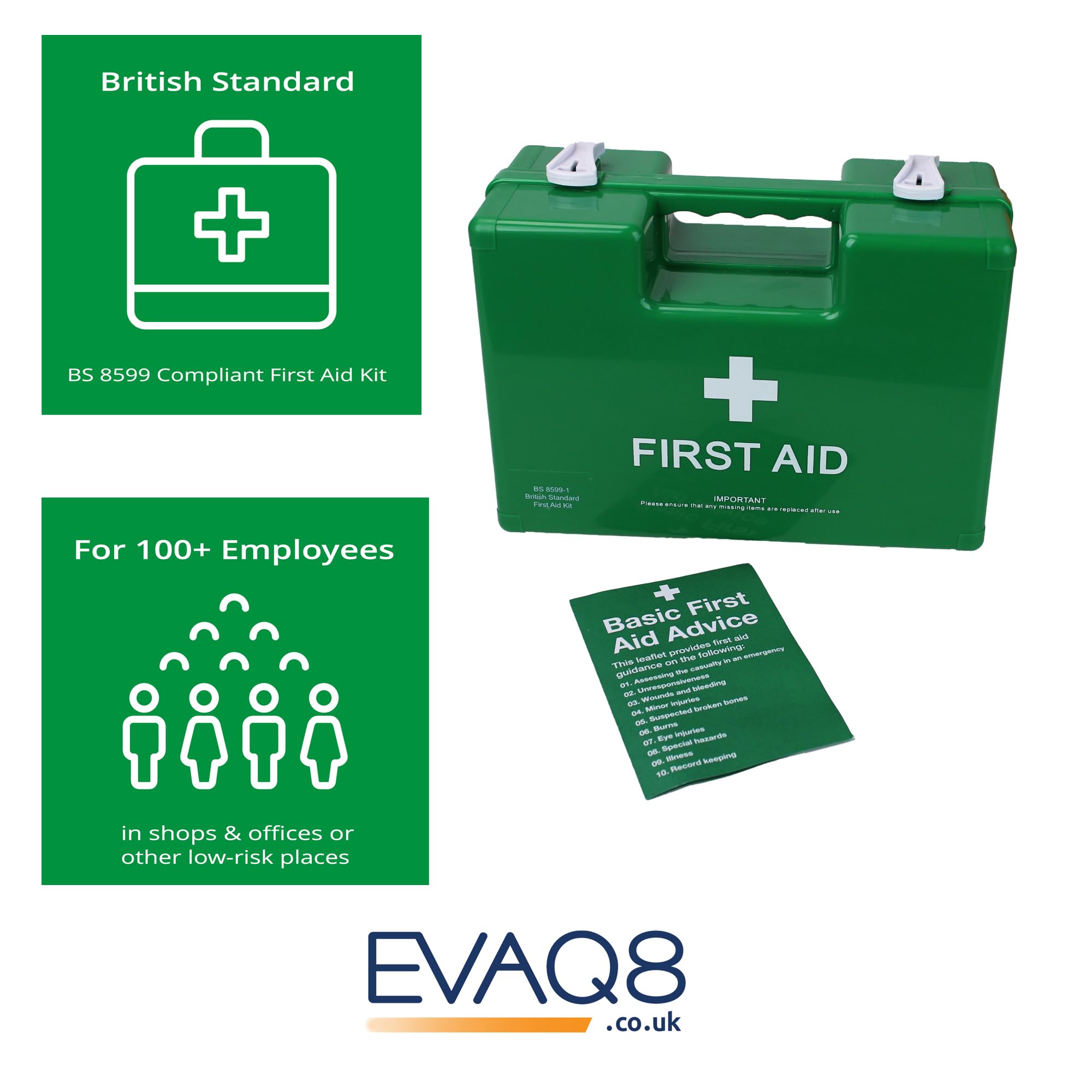 EVAQ8 Emergency Survival Kit Deluxe 2-Person 72-Hour Disaster Grab Bag