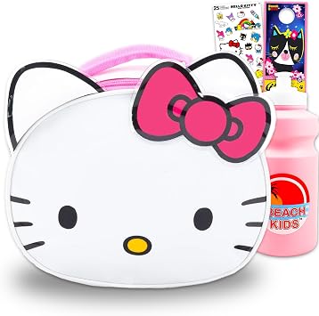 Hello Kitty Lunch Box for Girls, Insulated Lunch Bag Bundle + More