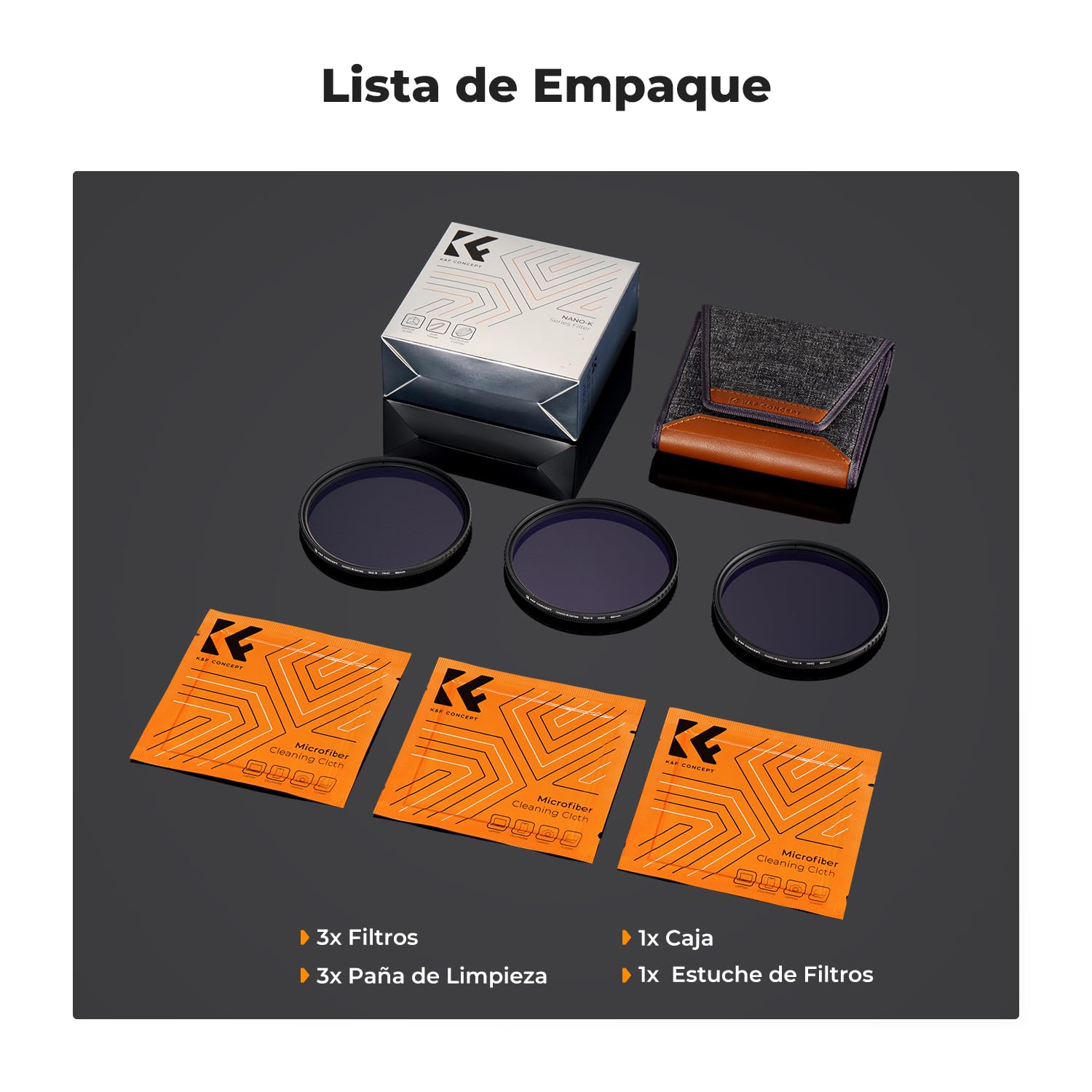 K&F CONCEPT Nano-Klear 3Pcs Filtros de Estrella 77mm, Filtro de Estrella 4 Puntos + 6 Puntos + 8 Puntos, Filtro con Efecto Estrellado Vidrio Óptico con 3Pcs Paño Limpieza para Objetivo 77mm