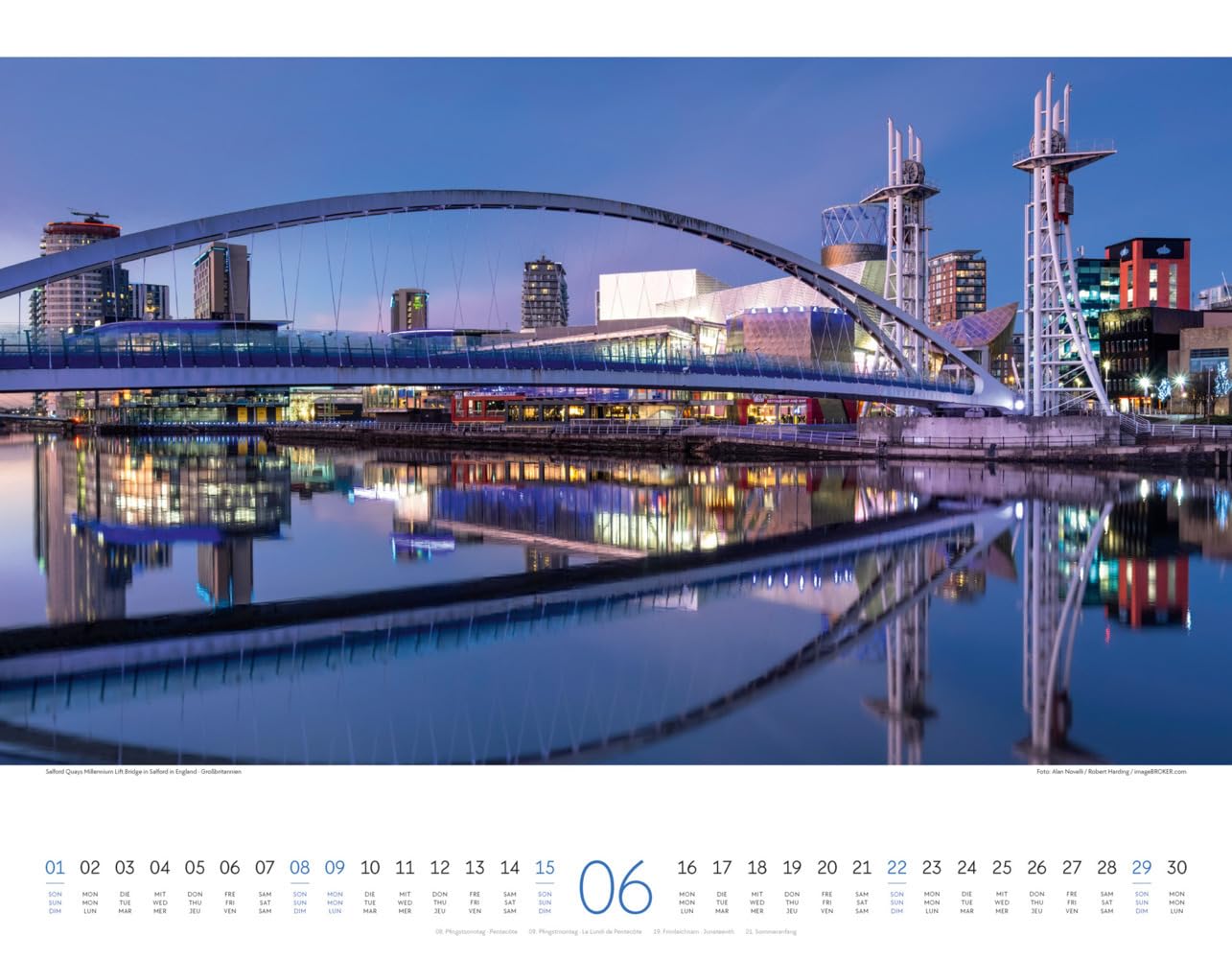 Brücken Kalender 2025, Wandkalender im Querformat (54x42 cm) - Architektur-Kalender