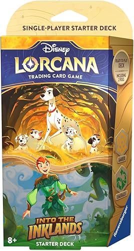 Miniatura 2 de Ravensburger Disney Lorcana TCG Into the Inklands Starter Deck Amber & Emerald  Juego atractivo  Más de 200 obras de arte originales de Disney