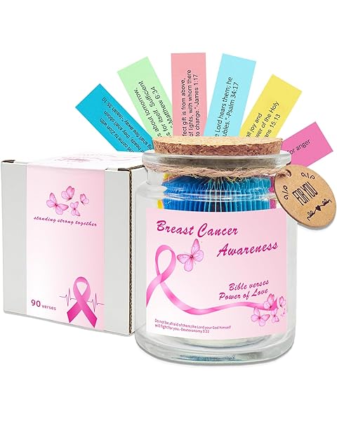 Breast Cancer Bible Verse Jar, Read Me When Bible Verses Jar, Christian Gifts for Women, Christmas Birthday Gifts for Mom Women Teens Friends