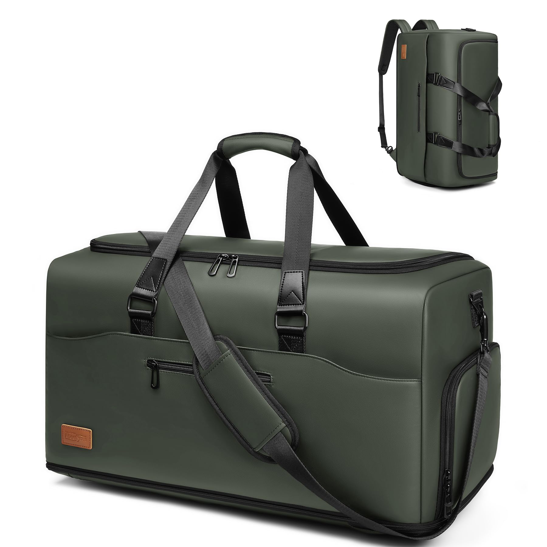 Expandable 55/70L Duffle Bag for Travel,Travel Bag for Men,Carry on Weekend Bag with Shoe Compartment,Waterproof Gym Bags Overnight Bag for Men Women, Dark green, Fashion, Business, Practical