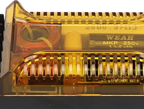 Miniatura 7 de Altavoz de audio para automóvil, 1 par de crossover de audio para automóvil de 2 vías, línea razonable de sobrecorriente universal para vehículo