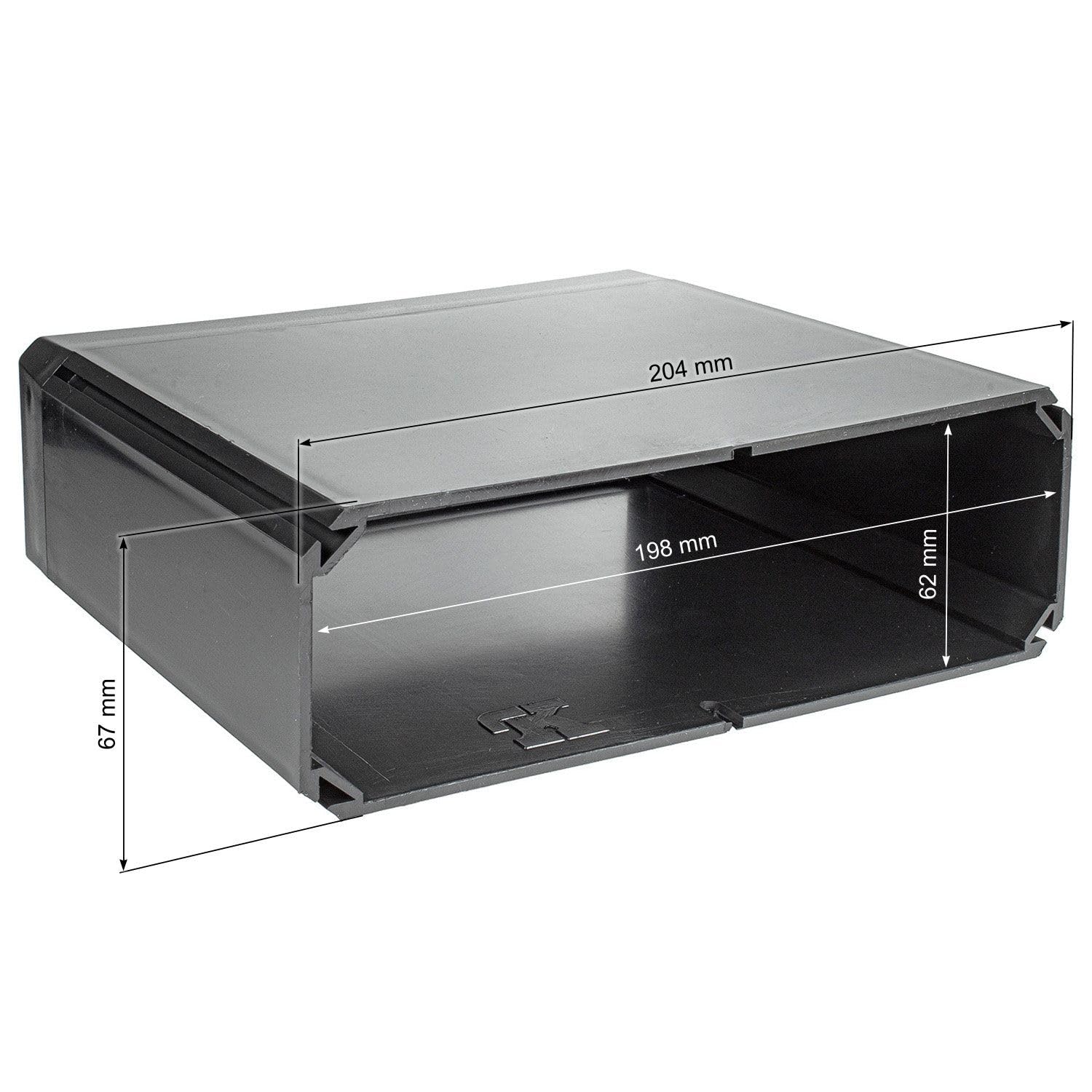 tomzz Audio 2400-059 Autoradio Unterbaukonsole stapelbar Universal für Autoradio Funk Taxameter PKW LKW Boot Wohnmobil Baufahrzeuge