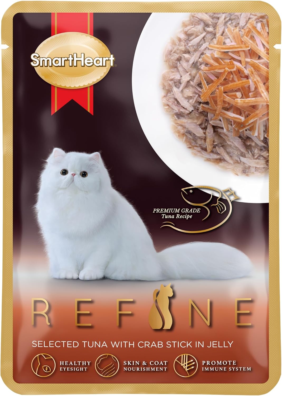 Refine Pouch Jöle İçinde Yengeç Çubuklu Seçkin Ton Balığı 70 gr