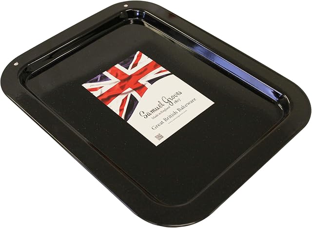 36cm Vitreous Enamel Medium Oven Roasting Tray Long Life Made in England